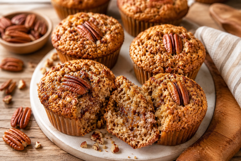 Muffinki Pekanowe z Brązowym Cukrem – Smak Ciasta Pecan w Każdym Kęsie